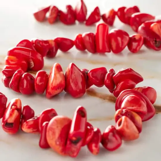 Red Dyed Nugget Bamboo Coral Beads by Bead Landing&trade; {3}