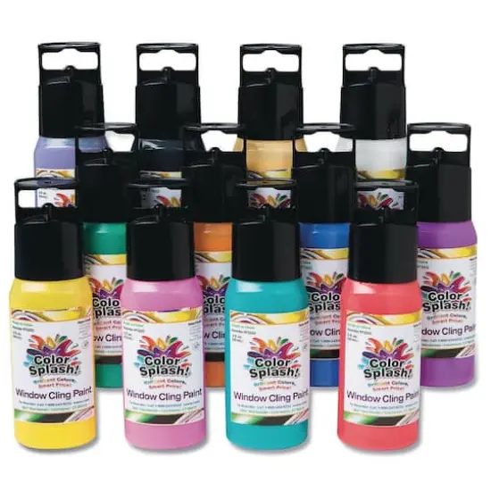 Color Splash!&reg; 12 Color Window Cling Paint Set {1}