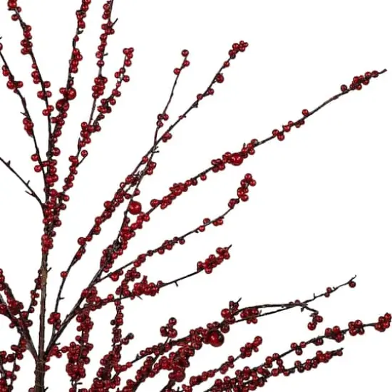 4ft. Unlit Red Berry Artificial Twig Christmas Tree with Square Stand {3}
