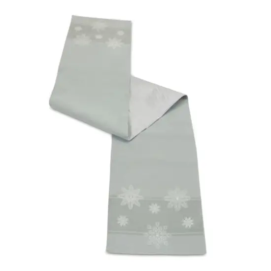 72" Embroidered Snowflake Table Runner {1}