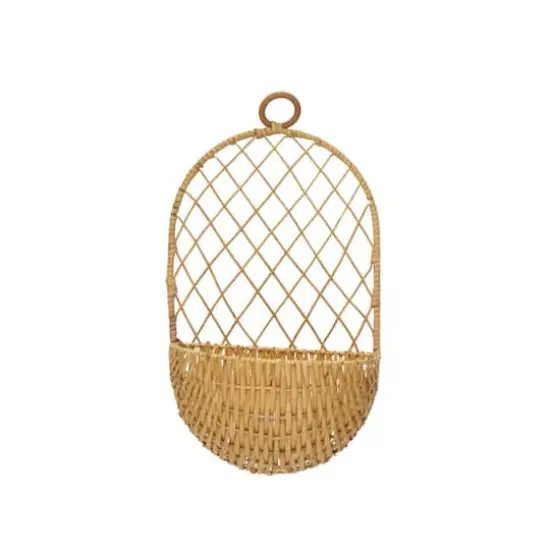 Hello Honey&reg; Natural Handwoven Hanging Wicker Basket {1}