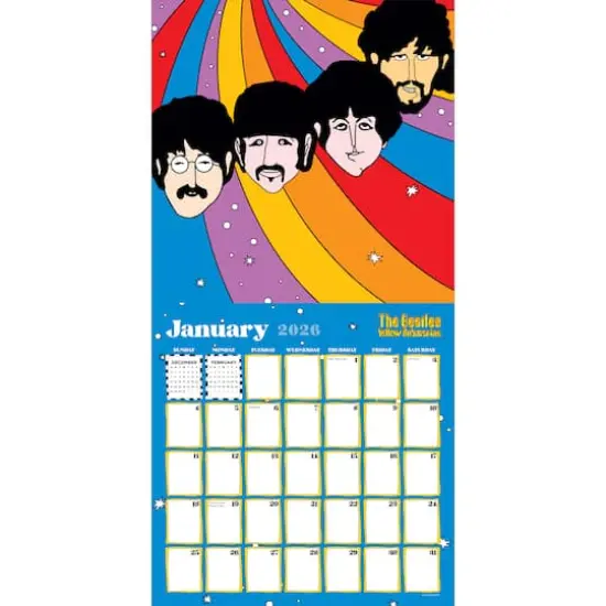 2026 The Beatles: Yellow Submarine Wall Calendar {3}