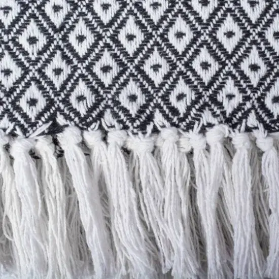 Black Mini Diamond Throw {3}