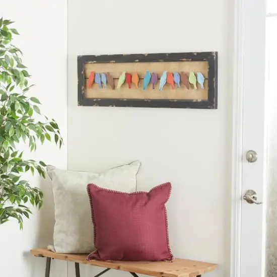 Multicolored Wood Eclectic Birds Wall D&eacute;cor {10}