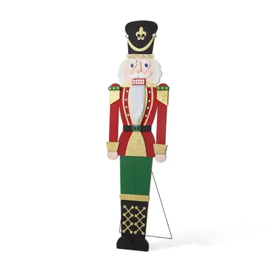 Glitzhome&reg; 60" Christmas Wooden Traditional Nutcracker Porch Decor {1}