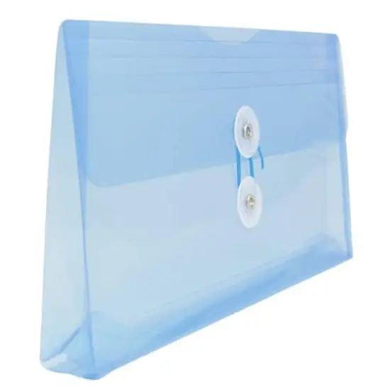 JAM Paper #10 Plastic Envelopes with Button & String Tie Closure, 12ct. Blue {5}