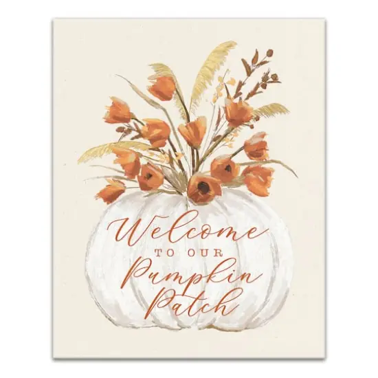 Welcome Pumpkin Patch Canvas Wall Art {1}