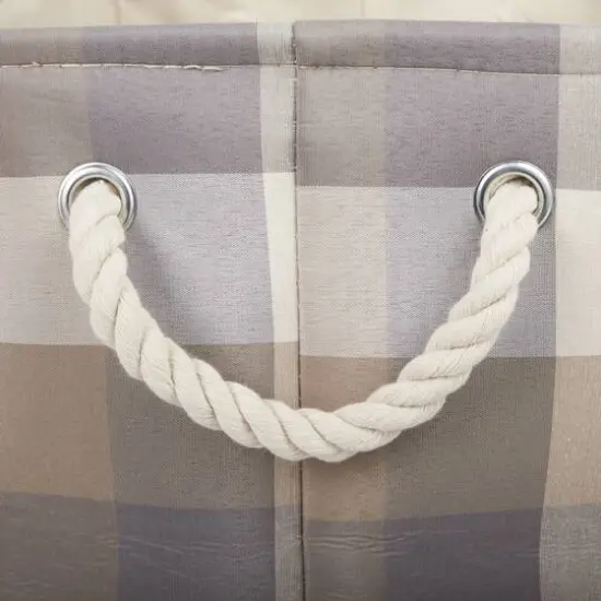 DII&reg; 15" Tri Color Round Fabric Bin Tri Color Stone {6}