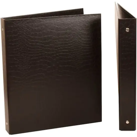 JAM Paper 1" Crocodile Textured 3-Ring Binder Black {4}