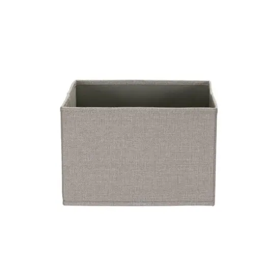 Household Essentials 11.5" Open Storage Box, 2ct. Silver {8}
