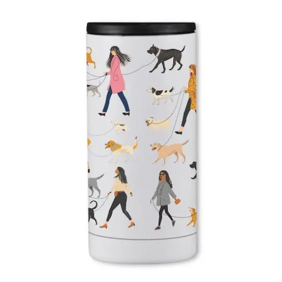 Dog Walking Pattern 12oz. Koozie {3}