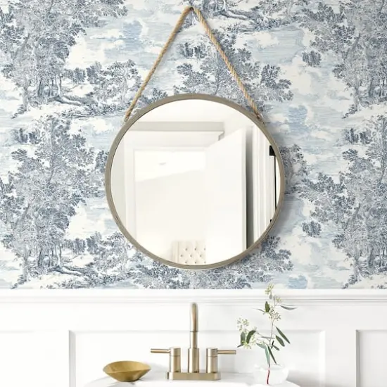 Surface Style Serene Scenes Toile Peel & Stick Wallpaper Sapphire {5}