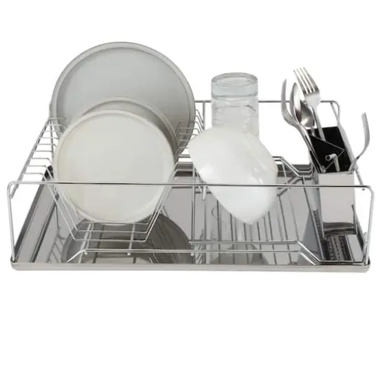 Kitchen Details Twisted Chrome 3-Piece Dish Rack {8}