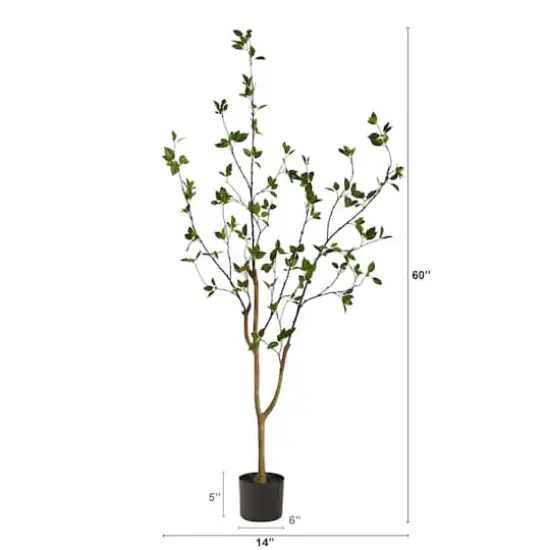 5ft. Minimalist Potted Citrus Artificial Tree {3}