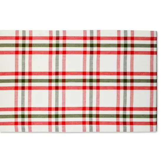 DII® 108" Jolly Tree Collection Nutcracker Plaid Table Runner {7}