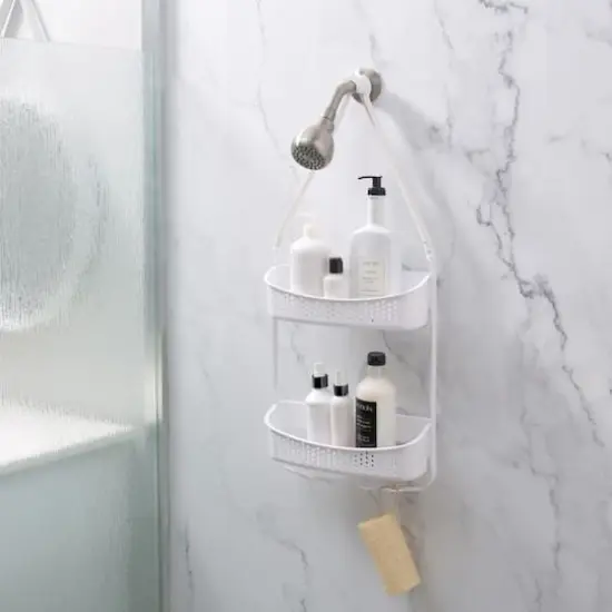 Bath Bliss 2 Way Convertible Shower Caddy White {7}