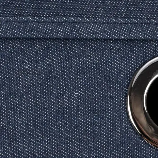 Household Essentials 15" Denim Blue Collapsible Cotton Blend Storage Box with Lid, 2ct. {8}