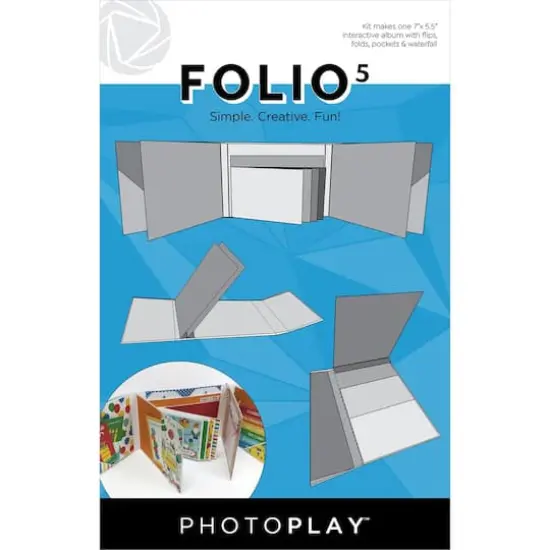 Photoplay&trade; White 5.5" x 7" Folio {1}