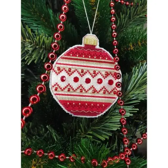 Crystal Art Christmas Tree Toy Plastic Canvas Counted Cross Stitch Kit Set Of Pictures Merry Christmas {6}