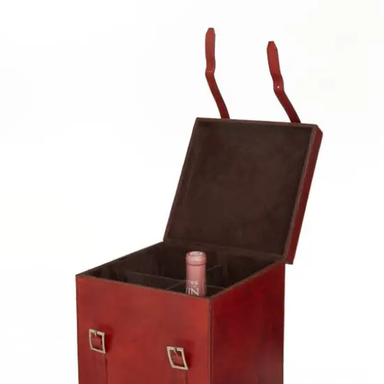 Red Modern Wine Holder, 9" x 10" x 16" {5}