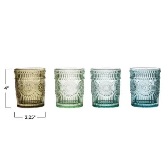 Hello Honey&reg; 12oz. Embossed Drinking Glasses, 4ct. {6}