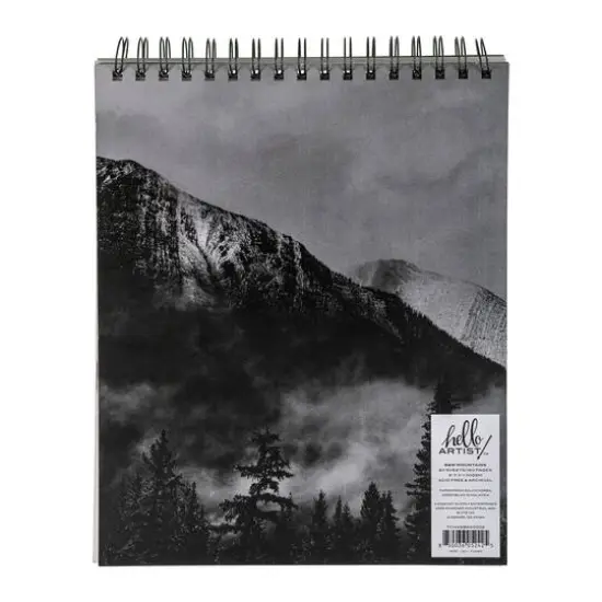 Hello, Artist! Black & White Mountains Sketch Book {5}