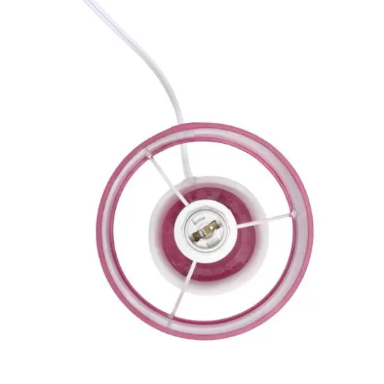 Simple Designs 10" Thimble Base Ceramic Table Lamp Mauve {10}