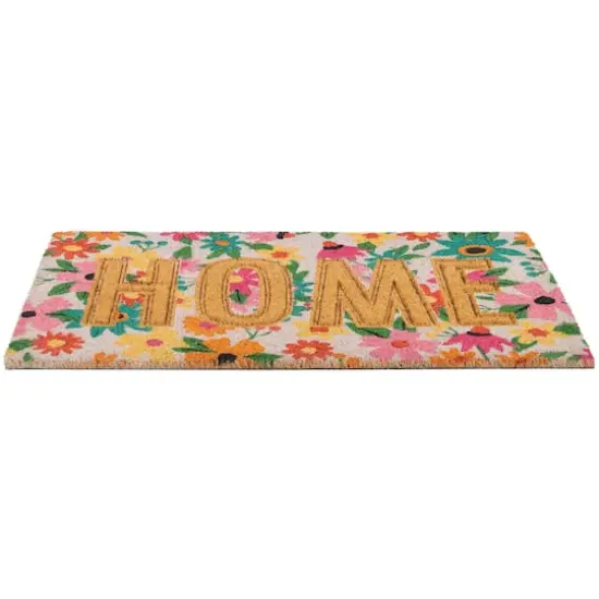 Pink & Orange Floral Home Doormat {5}