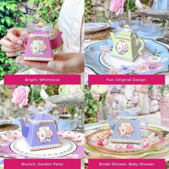 Kate Aspen&reg; Tea Time Party Assorted Favor Box Set {6}