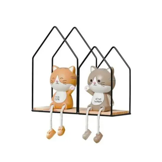 Houses Wall Hanging Bathroom Storage Black {5}