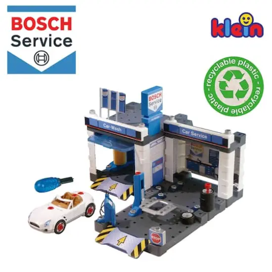 Theo Klein Bosch Car Repair with Car Wash Playset {4}