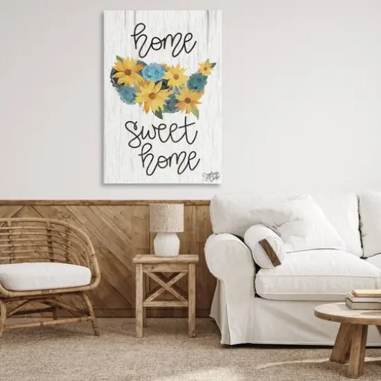 Stupell Industries Floral Americana Phrase Canvas Wall Art {3}
