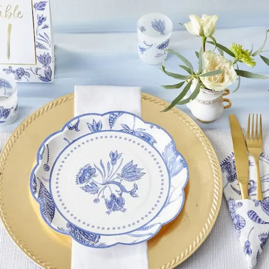 Kate Aspen&reg; 9" Blue Willow Premium Paper Plates, 32ct. {5}