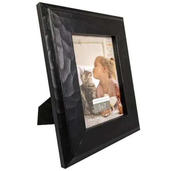 Expressions&trade; 5" x 7" Black Hammered Frame by Studio D&eacute;cor&reg; {4}