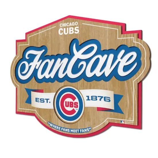 MLB Fan Cave Sign Chicago Cubs {1}