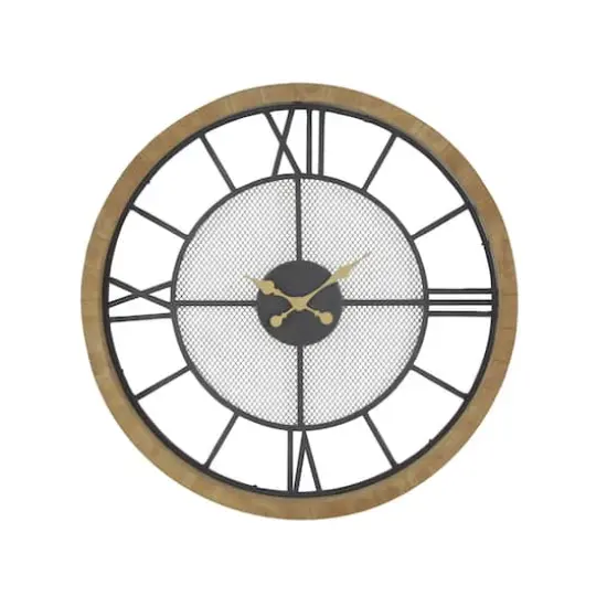 40" White Wood Vintage Wall Clock {1}