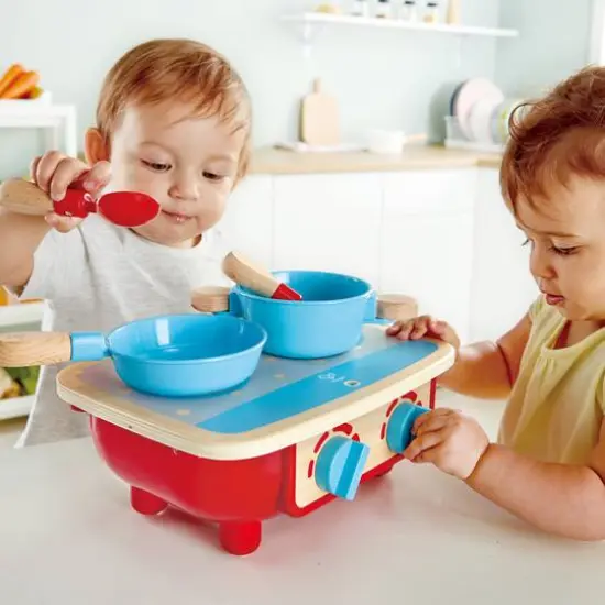 Hape Kid's Wooden Toddler Cooking Set {7}