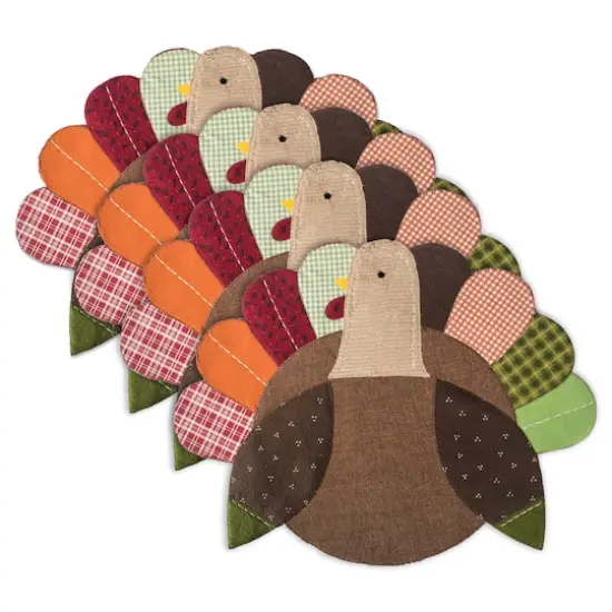DII&reg; Embroidered Turkey Placemat Set {1}