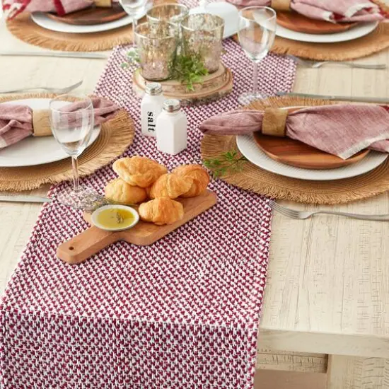 DII&reg; 72" Woven Table Runner Barn Red {7}