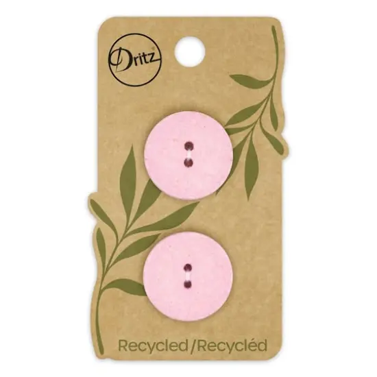 Dritz&reg; 23mm Recycled Cotton Round Buttons, 6ct. Light pink {1}