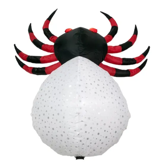 4ft. Lighted Inflatable Chill & Thrill Spider Outdoor Halloween Decoration {5}