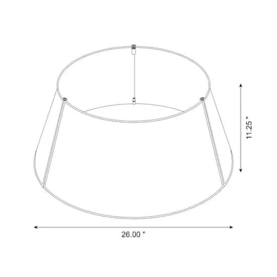 Glitzhome&reg; 26" Hammered Metal Tree Collar Black {9}