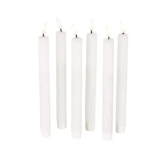 10" Flameless Wax Candles with Remote Control, 6ct. White {3}