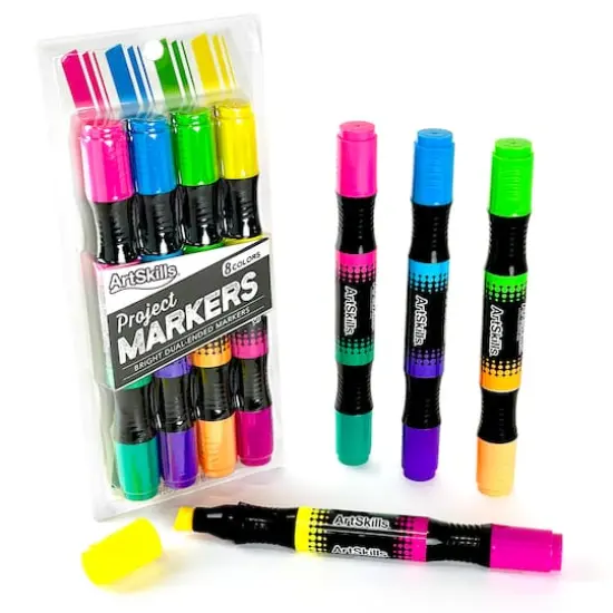 ArtSkills&reg; Dual Ended Chisel Tip Marker Set Bright Colors {1}