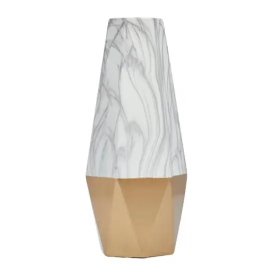 18" Gold Stoneware Contemporary Vase {7}