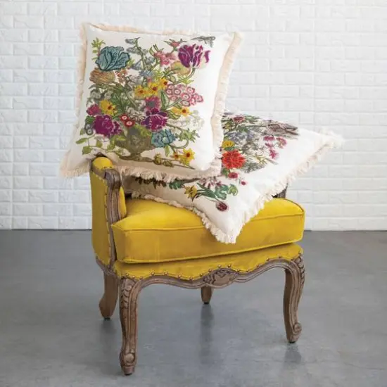 Hello Honey&reg; Embroidered Floral & Fringe Cotton Pillow Set {3}