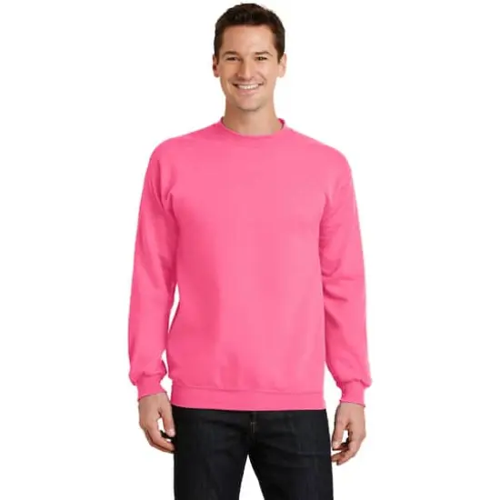 Port & Company&reg; Core Fleece Crewneck Sweatshirt Neon Pink {4}