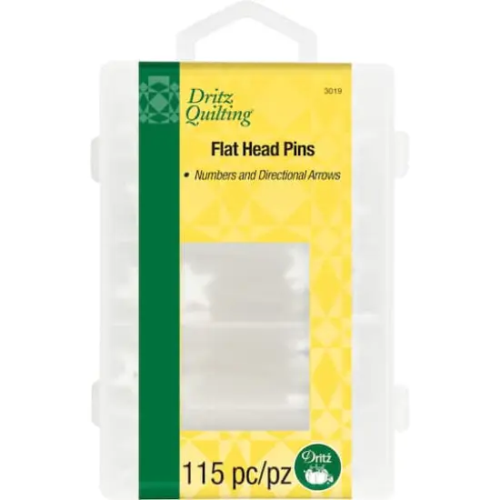 Dritz&reg; White Star Flat Head Pins With Numbers & Directional Arrows, 115ct. {1}