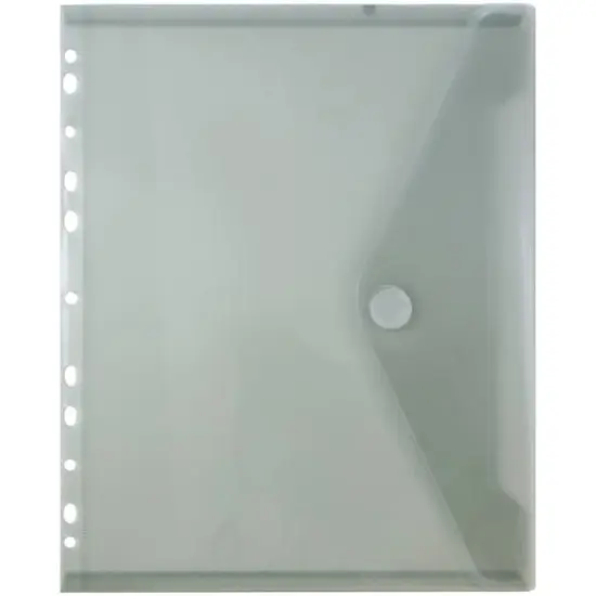 JAM Paper 8.625" x 11.5" Plastic Binder Envelope with Snap Closure, 12ct. {3}