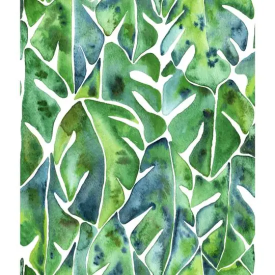 RoomMates Cat Coquillette Philodendron Peel & Stick Wallpaper Blue and Green {2}